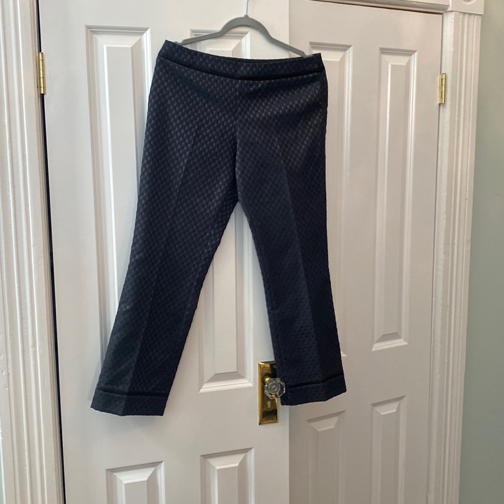 Tory Burch black and navy pants size 6 - side zip